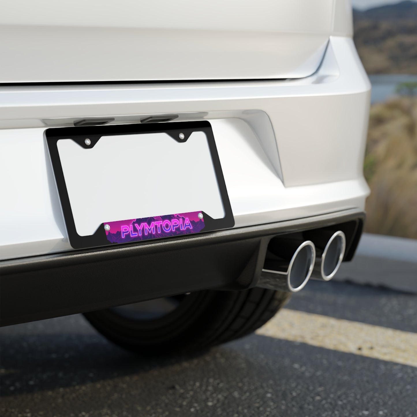 Plymtopia's: Metal License Plate Frame