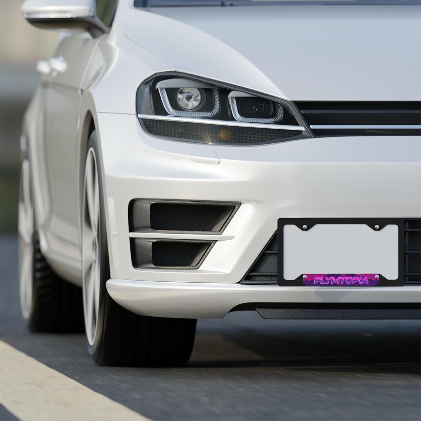 Plymtopia's: Metal License Plate Frame